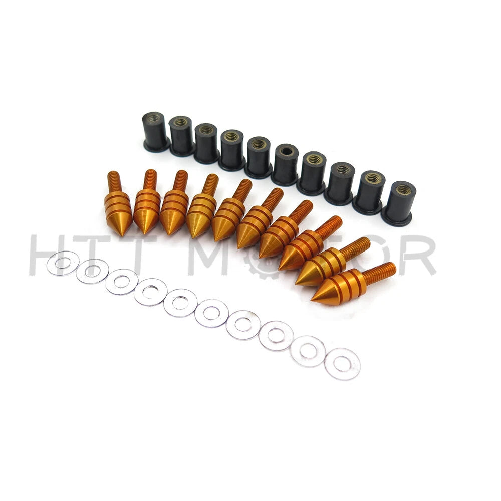 10X Windscreen Windshield Bolts Screw Kit for Honda Suzuki Yamaha Kawasaki