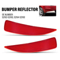 Pair Rear Bumper Reflector Covers for Toyota Yaris (2012–2014)