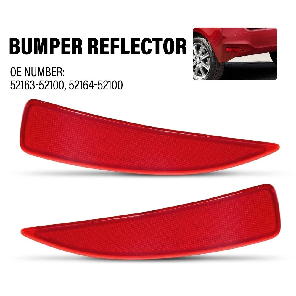 Pair Rear Bumper Reflector Covers for Toyota Yaris (2012–2014)