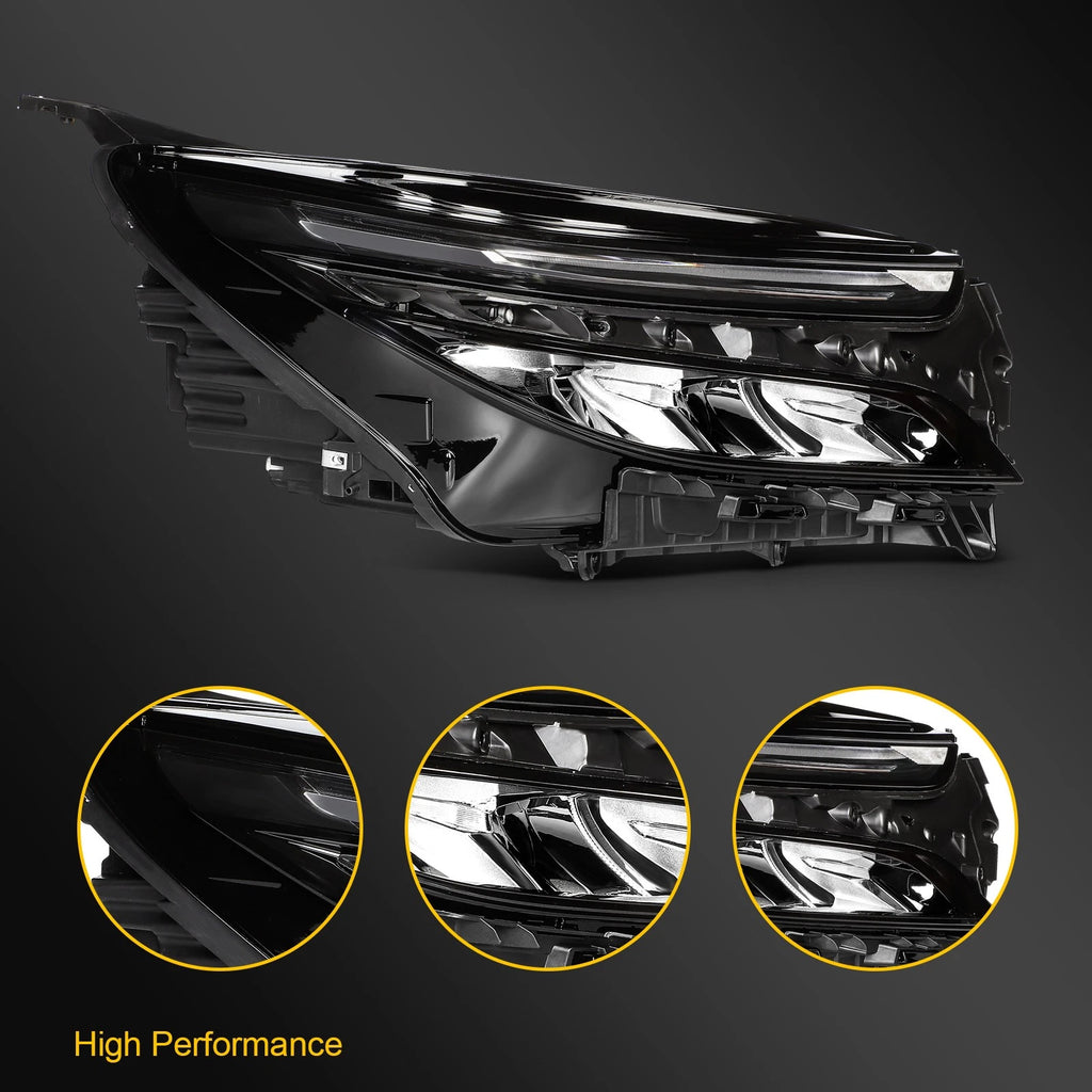 Left Full LED Black Headlight for Chevrolet Equinox (2022–2024)