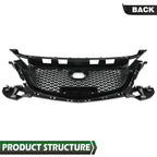 Front Bumper Upper Honeycomb Grille for Mazda 3 (2017–2018)