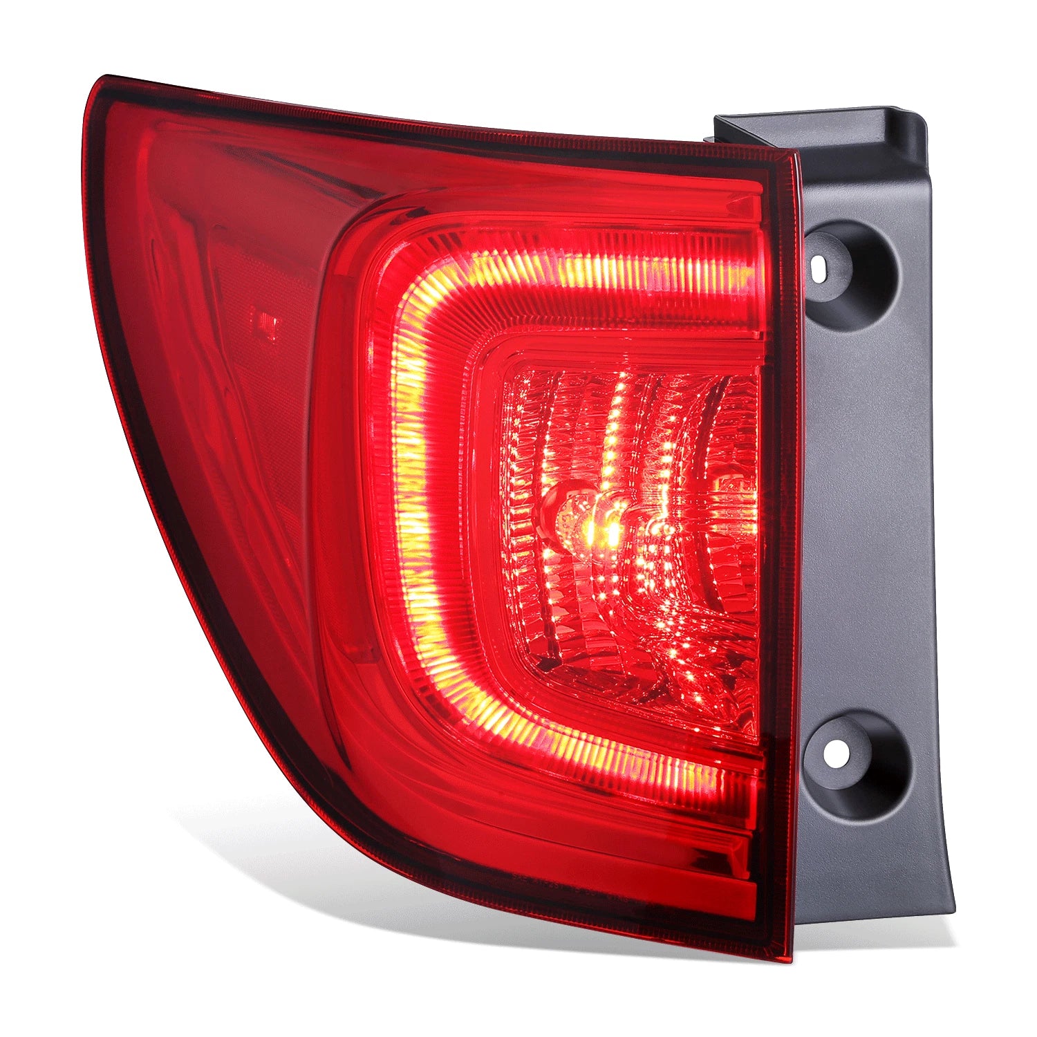 Left Side LED Taillight for Honda Pilot (2016–2018) OE Style Chrome Housing