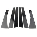 6 x Black Door Trim Pillar Post Covers for Subaru Forester (2019-2021)