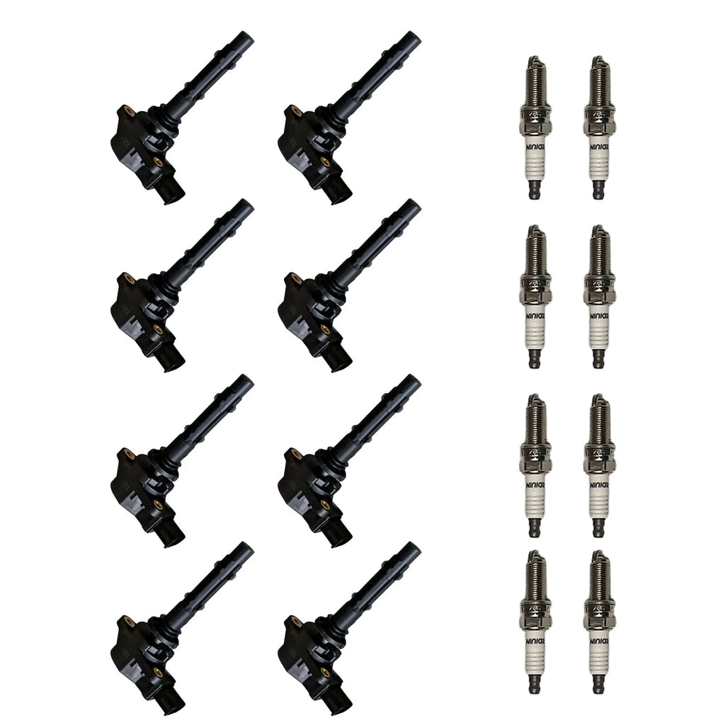 Set of 8 Ignition Coils & Iridium Spark Plugs for Mercedes-Benz CL550 (2007–2013)
