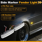 Side Marker Light 63148360589 for BMW 5 Series E39 (1995–2003) Transparent Lens