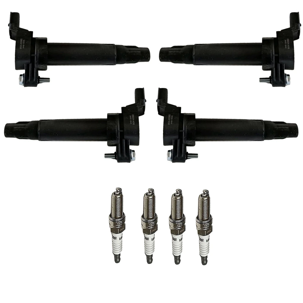 Set of 4 Ignition Coils & Spark Plugs for Chevrolet Spark (2013–2015)
