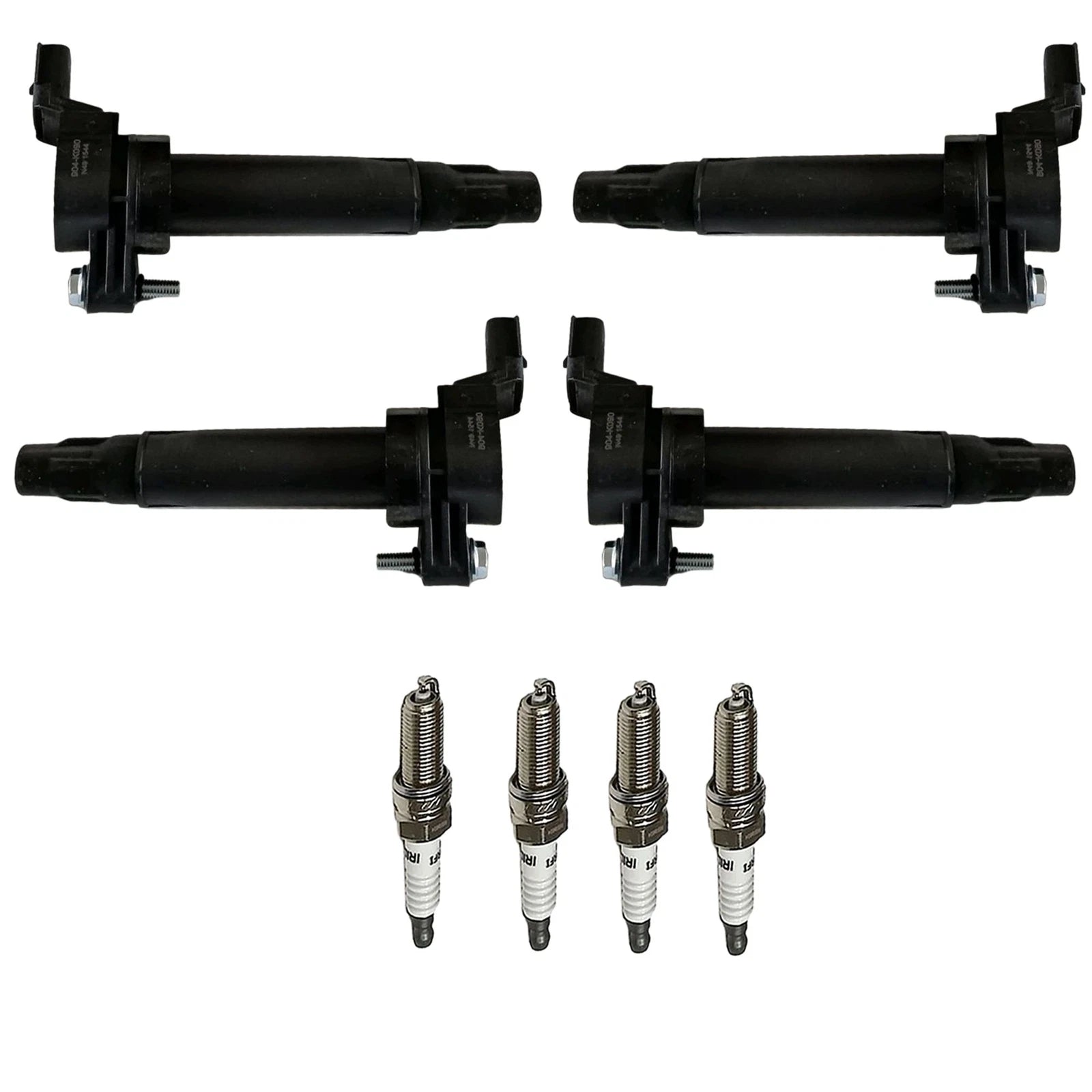 Set of 4 Ignition Coils & Spark Plugs for Chevrolet Spark (2013–2015)