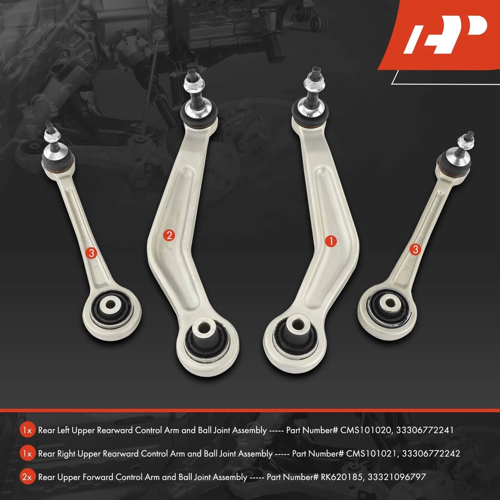 Set of 4 Rear Upper Control Arms for BMW 525i 528i 530i