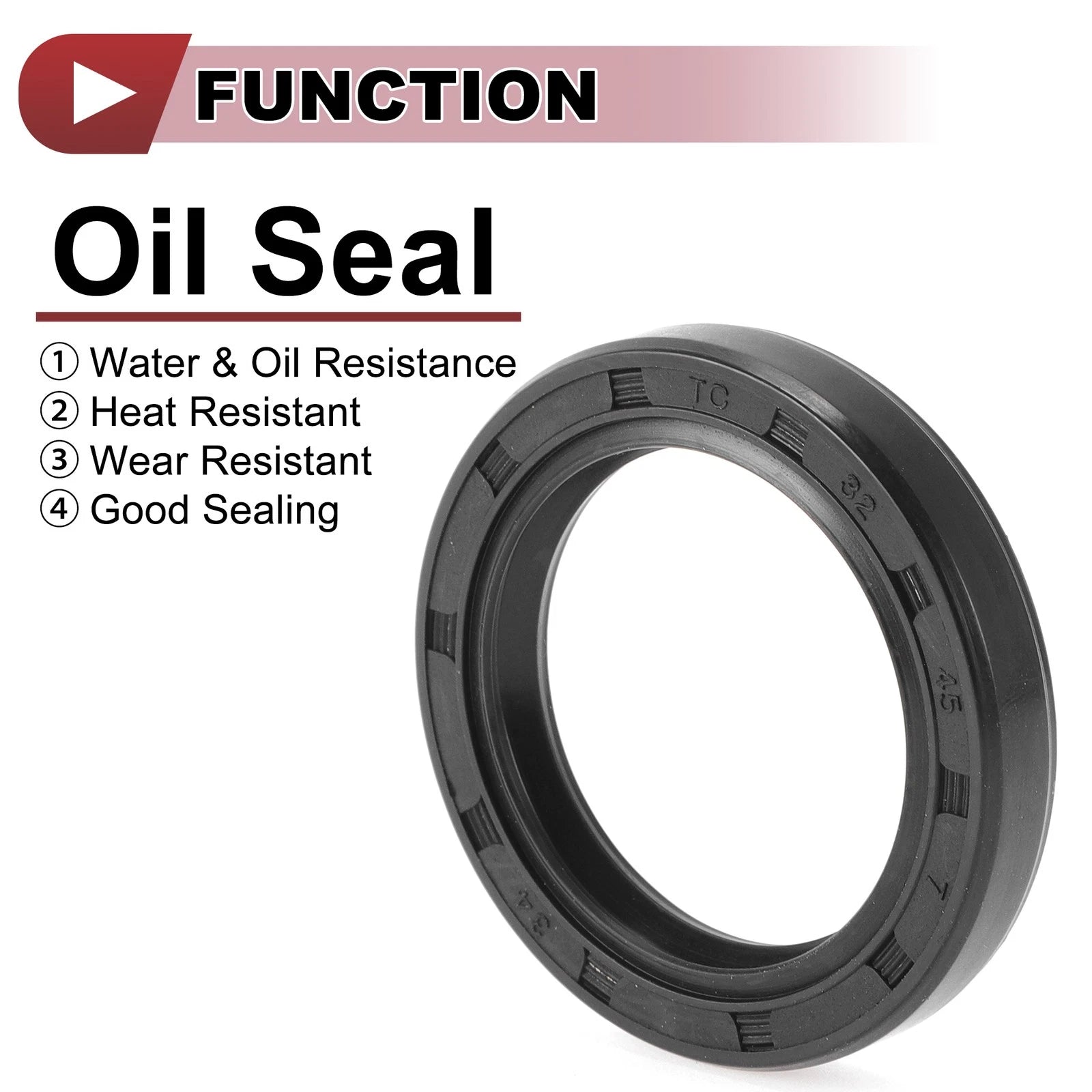 Set of 5 Rotary Shaft Oil Seals for Various Models (32x45x7mm, Nitrile)