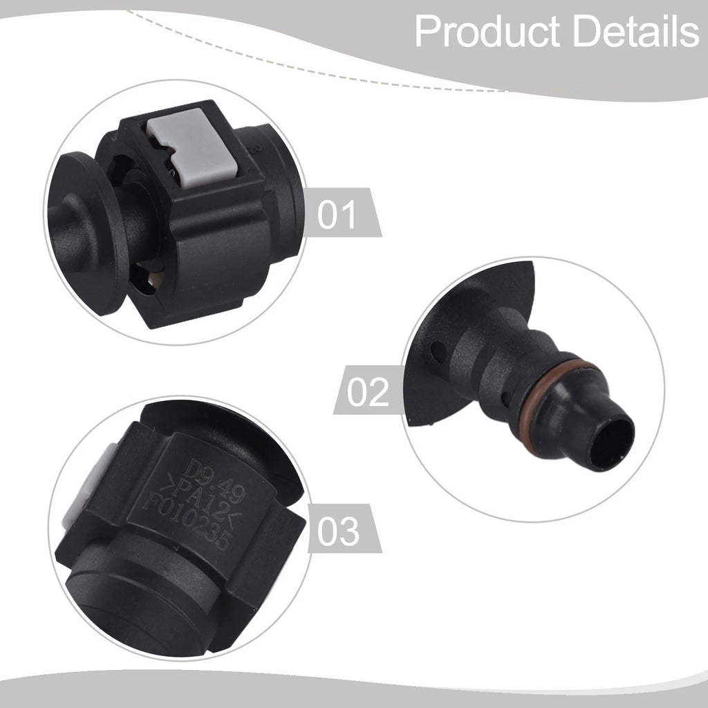 Straight Fuel Line Quick Disconnect Hose Connector for 8mm & 6.35mm Hoses