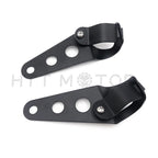 Fork Clamp Headlight Mounting Brackets for Motorcycles (28mm-38mm Tubes)