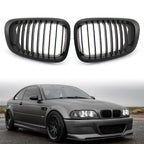 Pair Front Kidney Grille for BMW 3 Series E46 (1998–2006) M3 Coupe