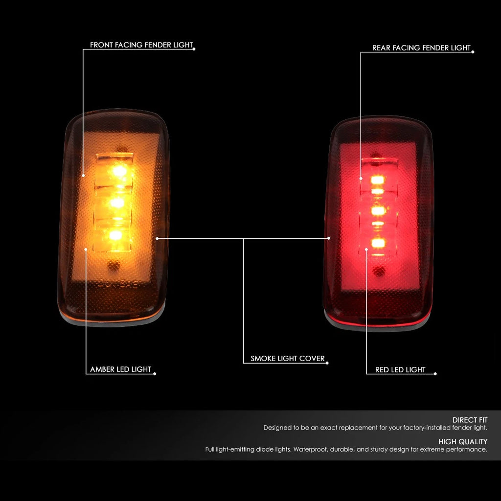 Set of 4 LED Marker Cab Lights for Ram Truck 3500 (2010–2017) Smoked