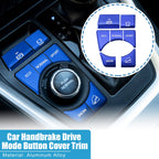 Set of 7 Handbrake Drive Mode Button Covers for Toyota RAV4 (2019–2022) Blue