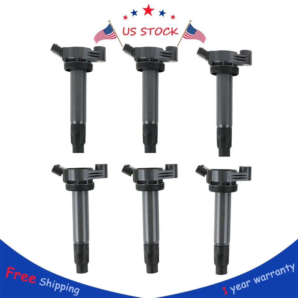 Set of 6 Ignition Coils for Toyota Sienna, Highlander, Lexus 3.3L V6 (2004–2010)