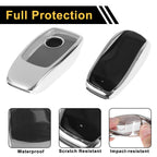 TPU Car Key Case for Mercedes Benz E Class (2017–2017) - Silver Tone