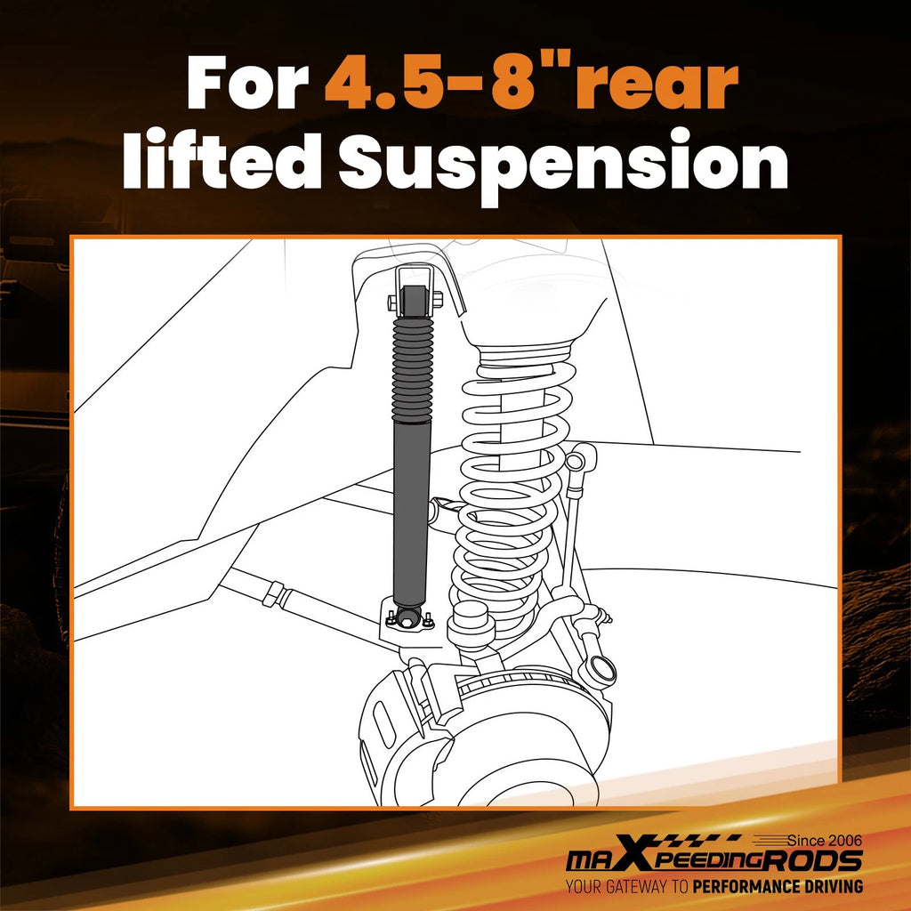 Pair Rear Shock Absorbers for GMC Sierra 1500 (2007–2023) 4.5-8" Lift