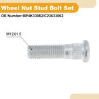 Set of 10 M12x1.5 Wheel Lug Studs for Mazda Mazda3 (2008–2012)