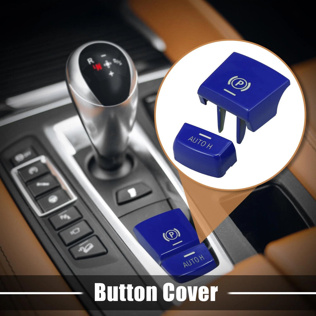 Set of 1 AUTO H Button Cover for BMW F01 F02 F12 F10 F07 (2010–2017) Blue