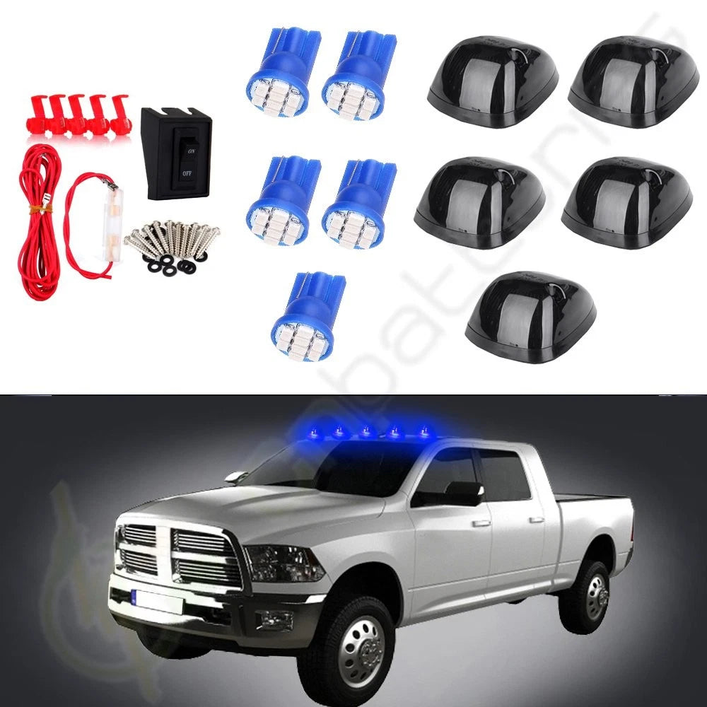 5X Smoke Cab Roof Marker Light 264141BK 3020 12V LED for 1994–1998 Dodge Ram