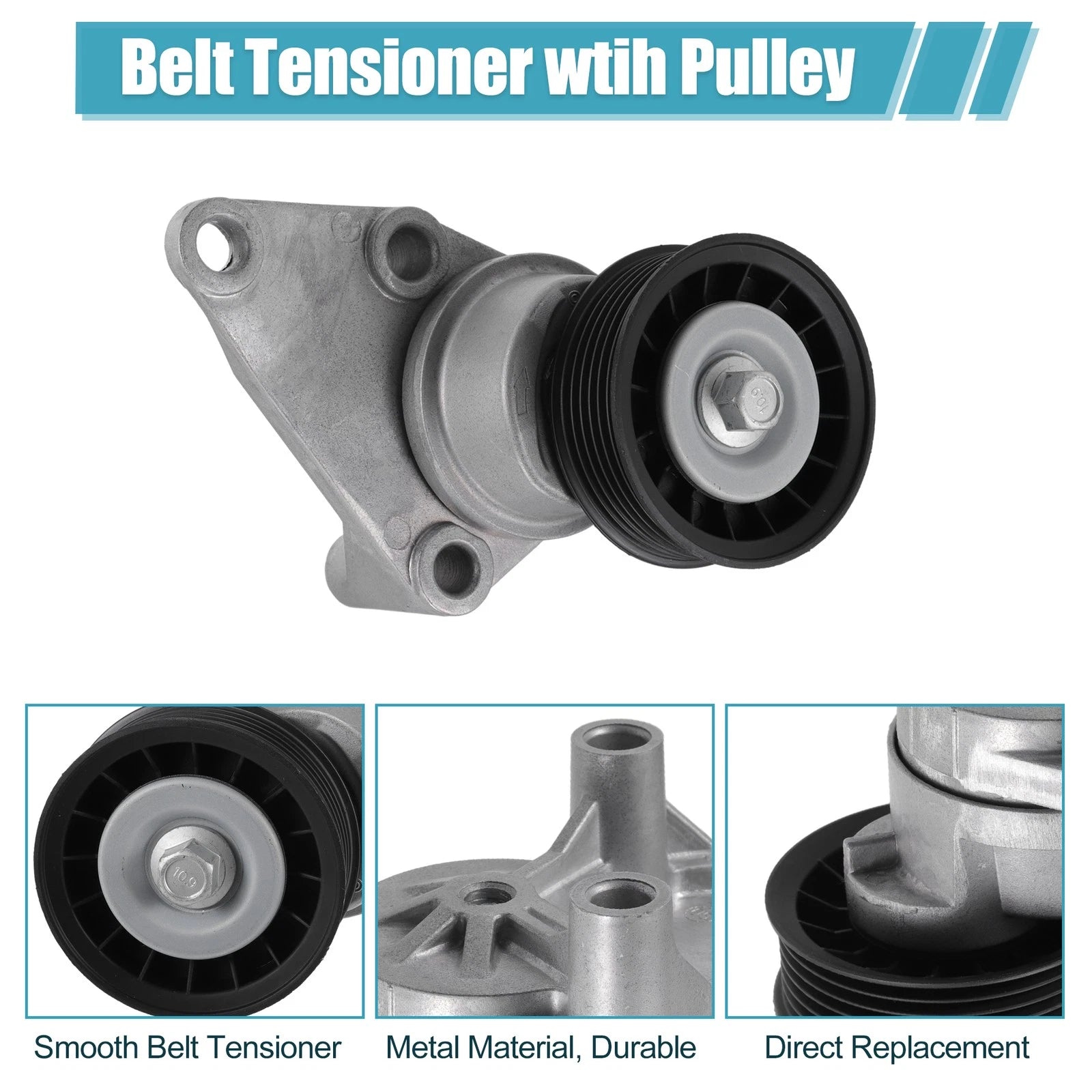 Set of 1 Drive Belt Tensioner Pulley Assembly for Chevrolet Express (2003–2023)