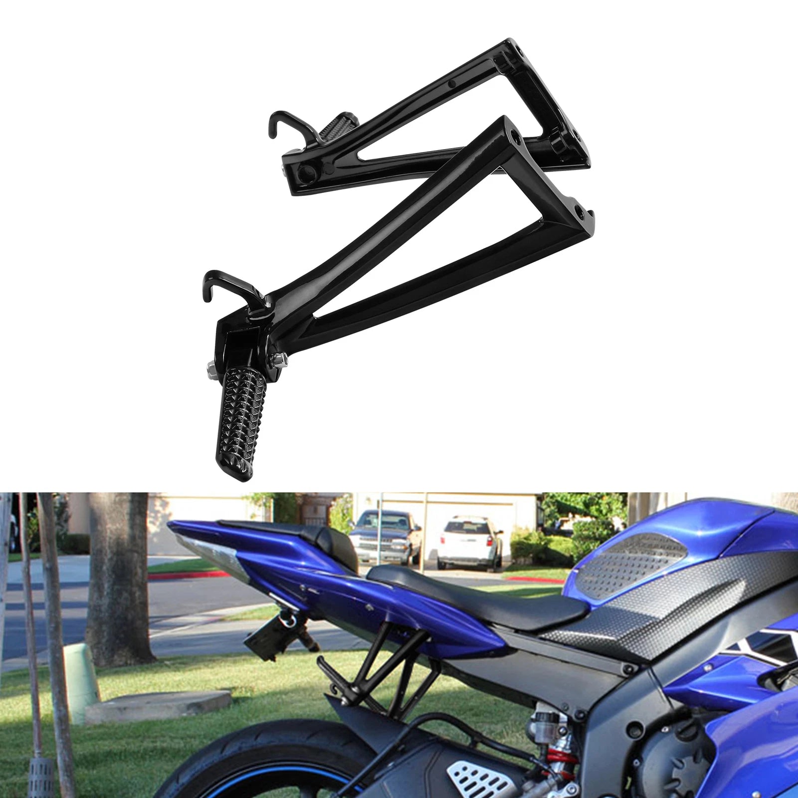 Rear Passenger Footrest Pegs Bracket for Yamaha YZF-R6 (2006–2016)