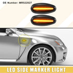 2X Front LED Side Marker Light MR522027 for Mitsubishi 