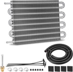 8 Rows Universal Aluminum Remote Transmission Oil Cooler Radiator Kit