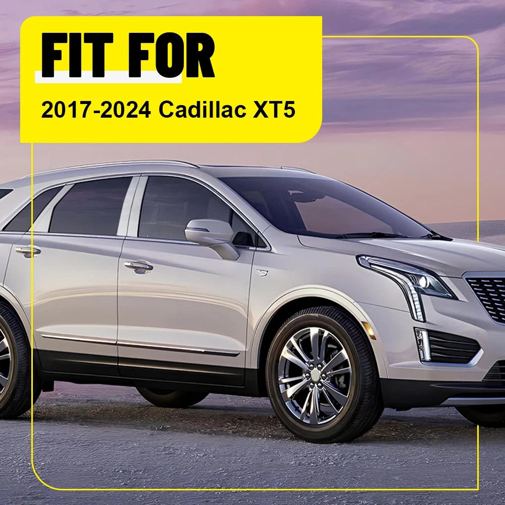 Stainless Steel Chrome Window Pillar Post Trim Covers for Cadillac XT5 (2017â2024)