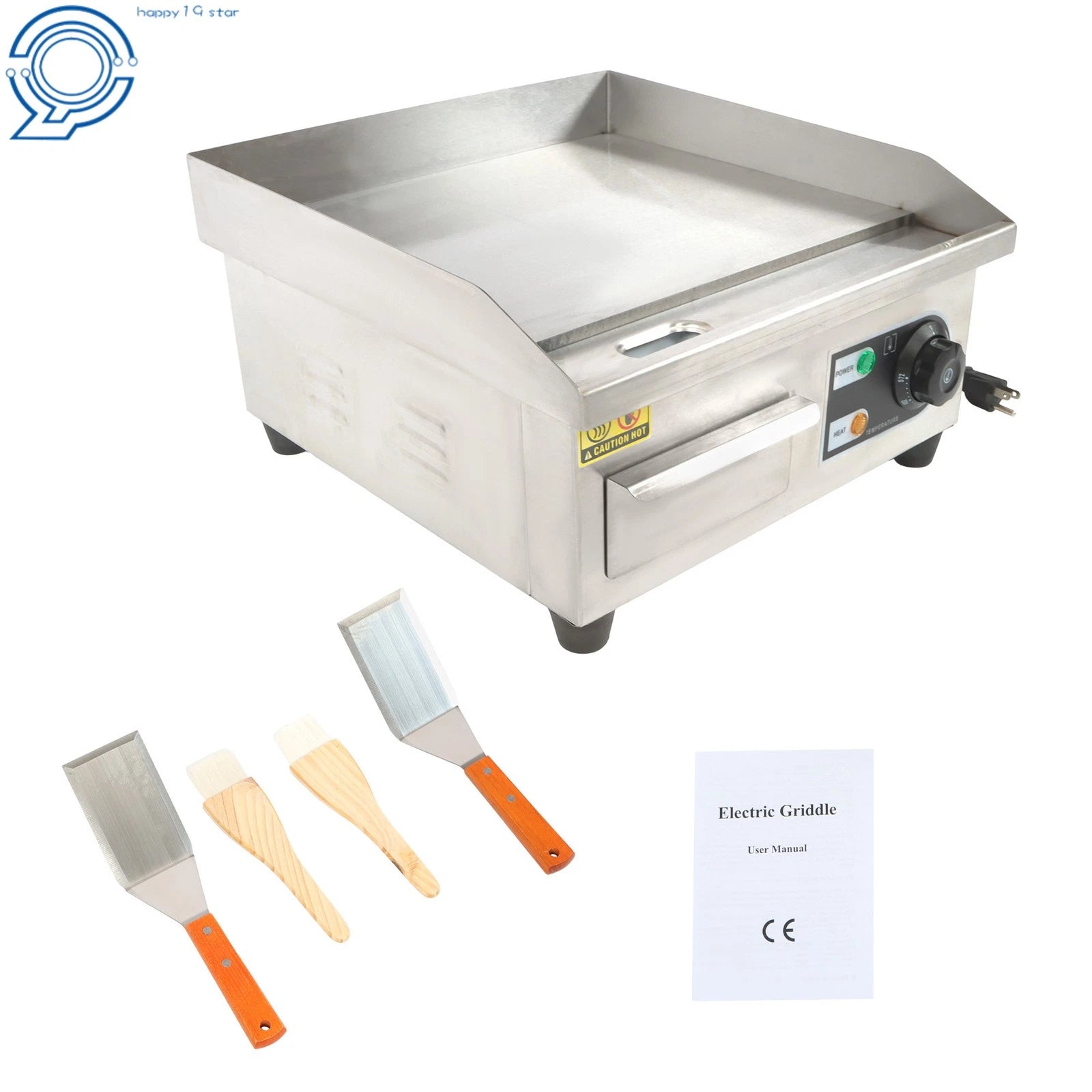 14" Electric Countertop Griddle for Commercial Use