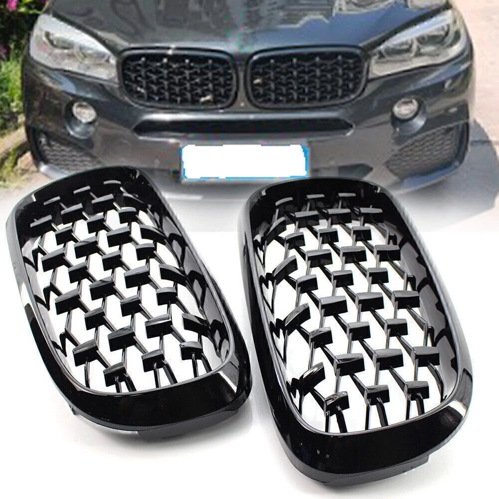 Front Bumper Grill Mesh Grille Trim for BMW X5 F15 (2013–2018) Honeycombe