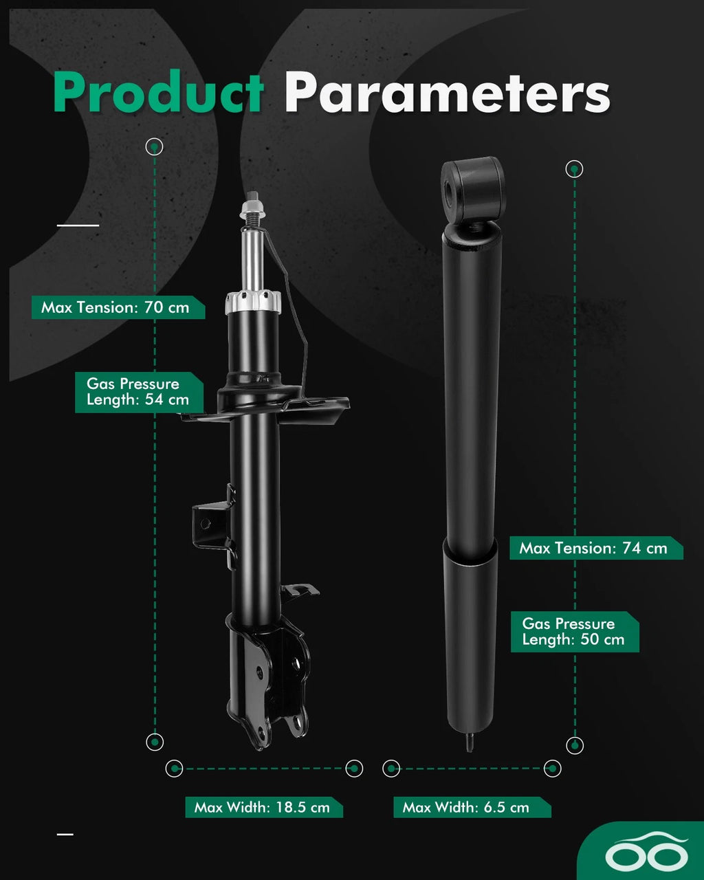 Set of 4 Shocks Struts for Ford Mazda Mercury (2001–2007)