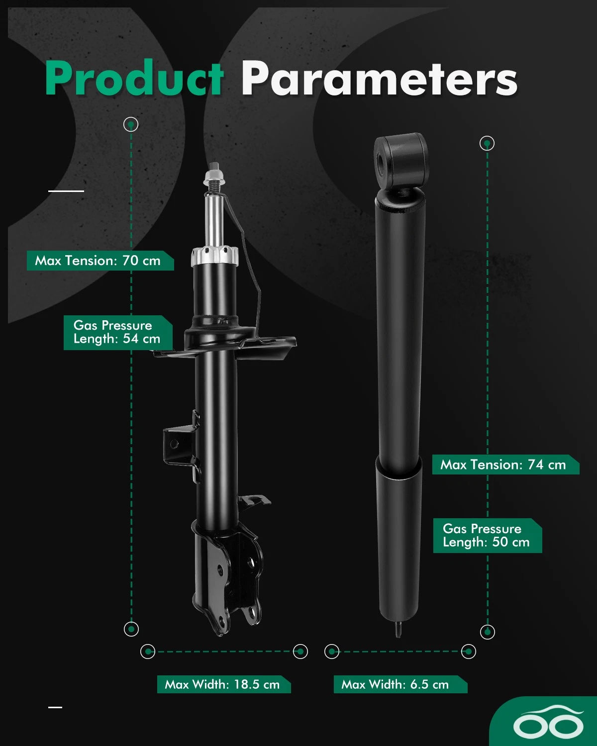 Set of 4 Shocks Struts for Ford Mazda Mercury (2001–2007)