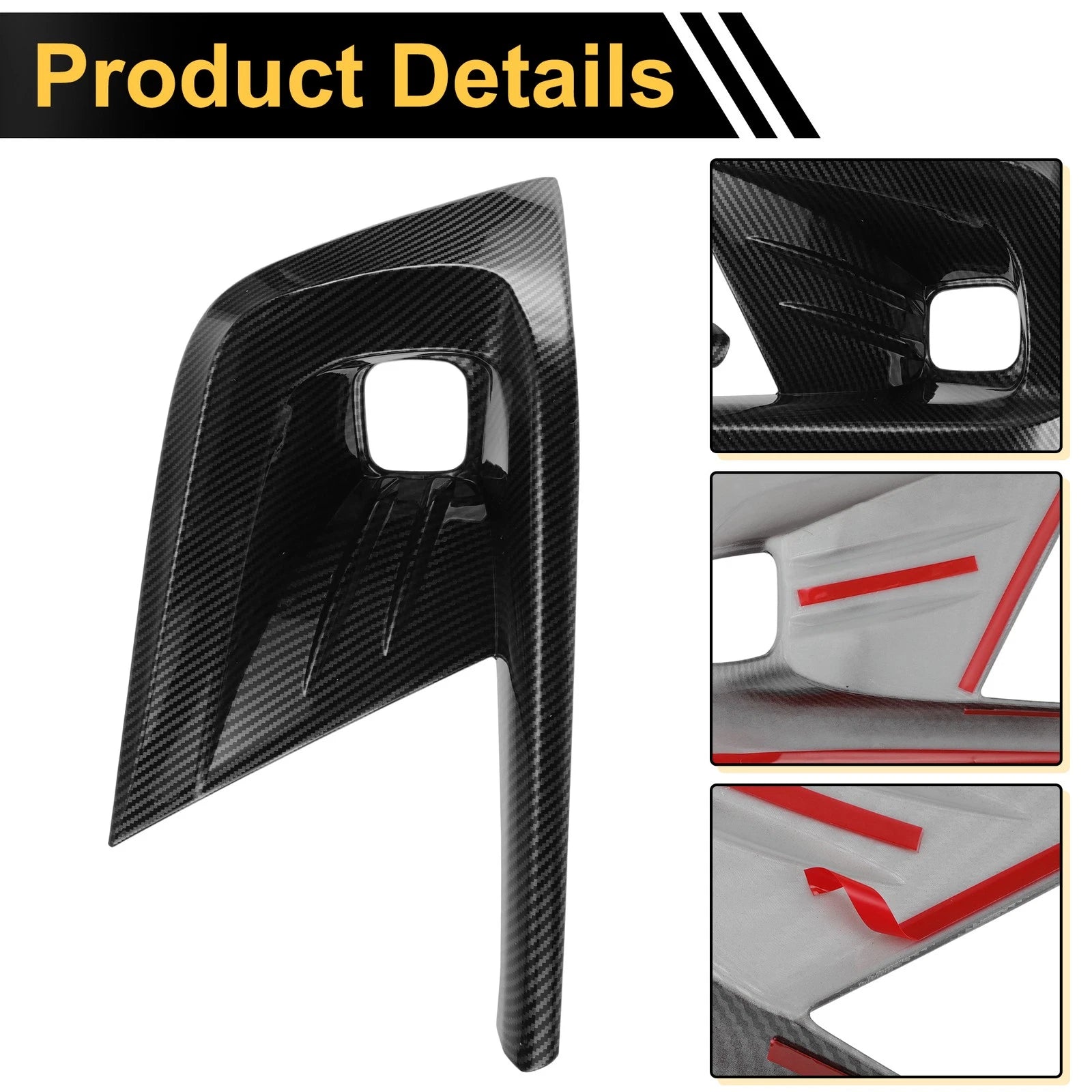 Set of 2 Fog Light Cover Trim for Honda Civic (2022–2023) Carbon Fiber Black