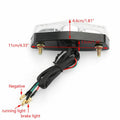 LED Clear Brake Stop Running Rear Tail Light Lamp for Universal Motorcycle T9