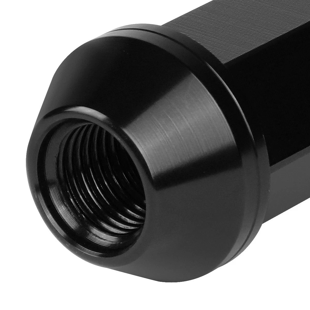 20Pcs J2 7075 Forged Aluminum M12x1.25 Open-End Lug Nut Set w/Adapter Black
