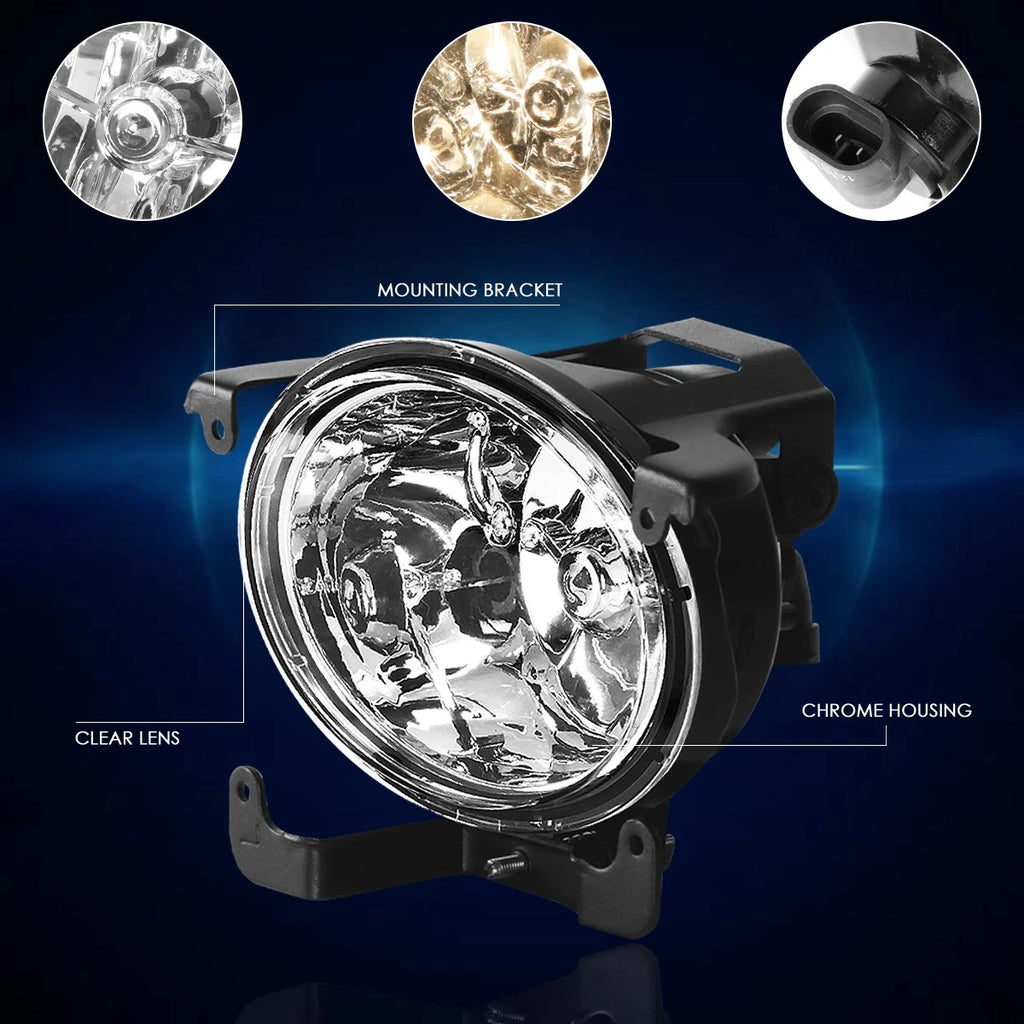 Set of 2 Clear Lens Bumper Fog Lights for Hyundai Accent (2003–2006)