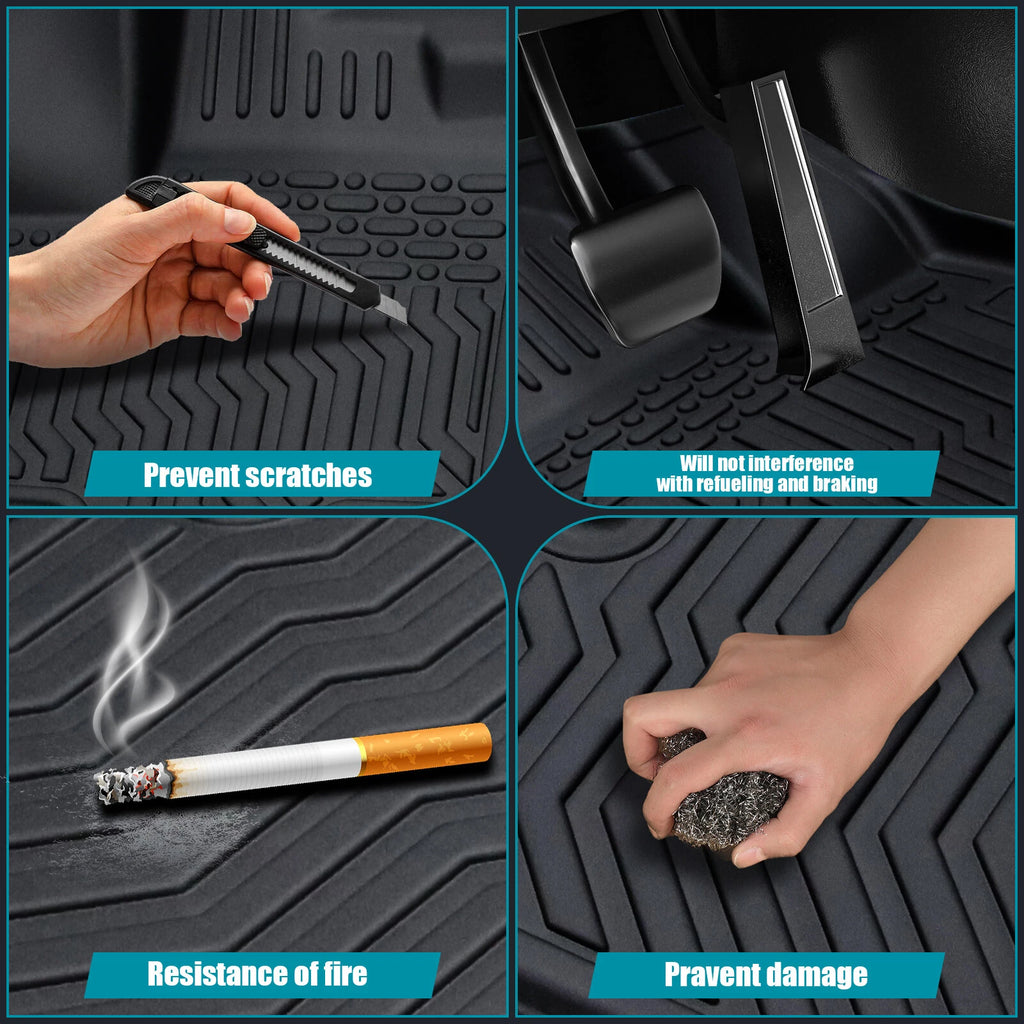 Set of 3 Row Floor Mats Liner for Chevy Suburban/GMC Yukon XL (2015–2020)