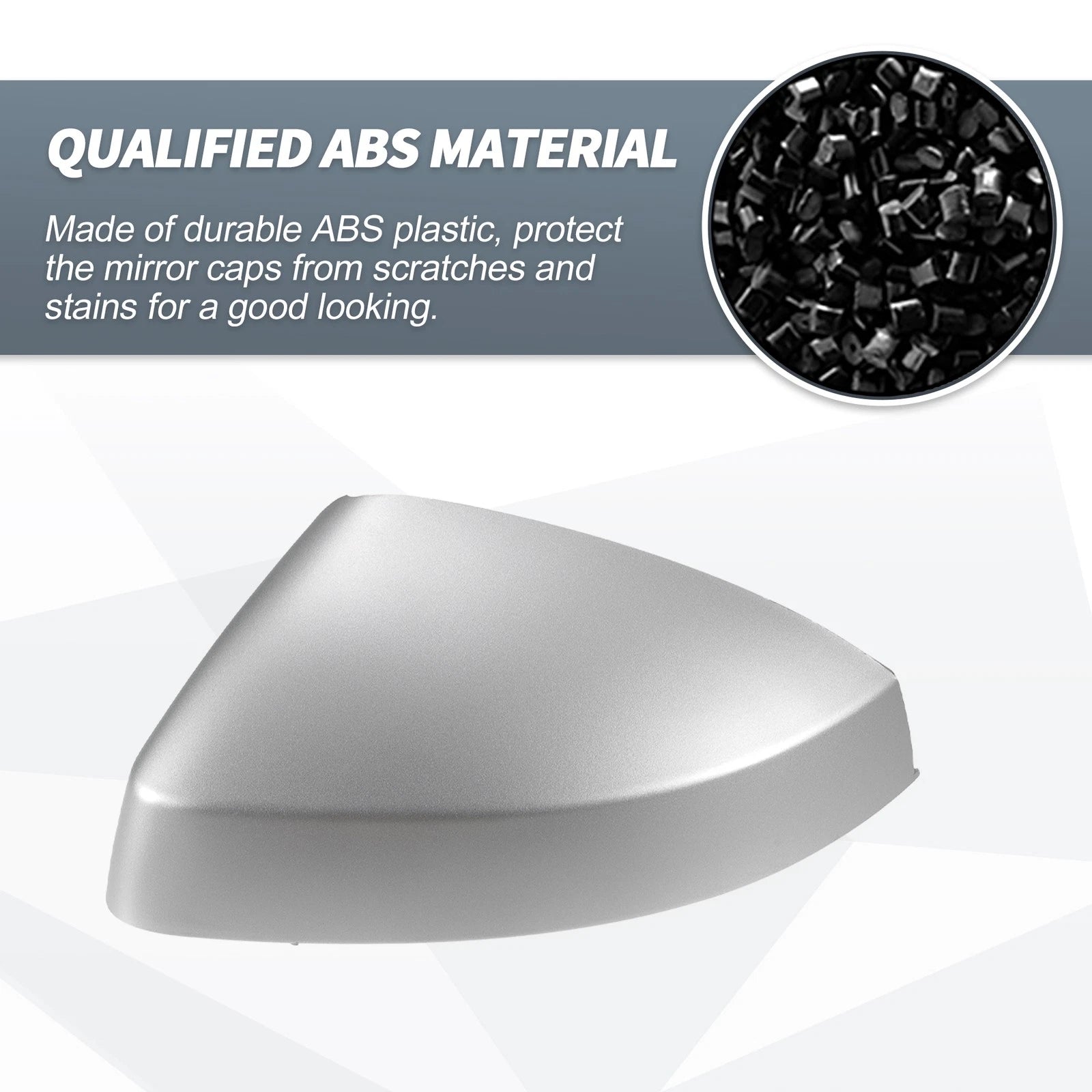 Set of 2 Chrome Plated Rearview Mirror Cover Caps for Audi A3 S3 RS3 (2013–2018)