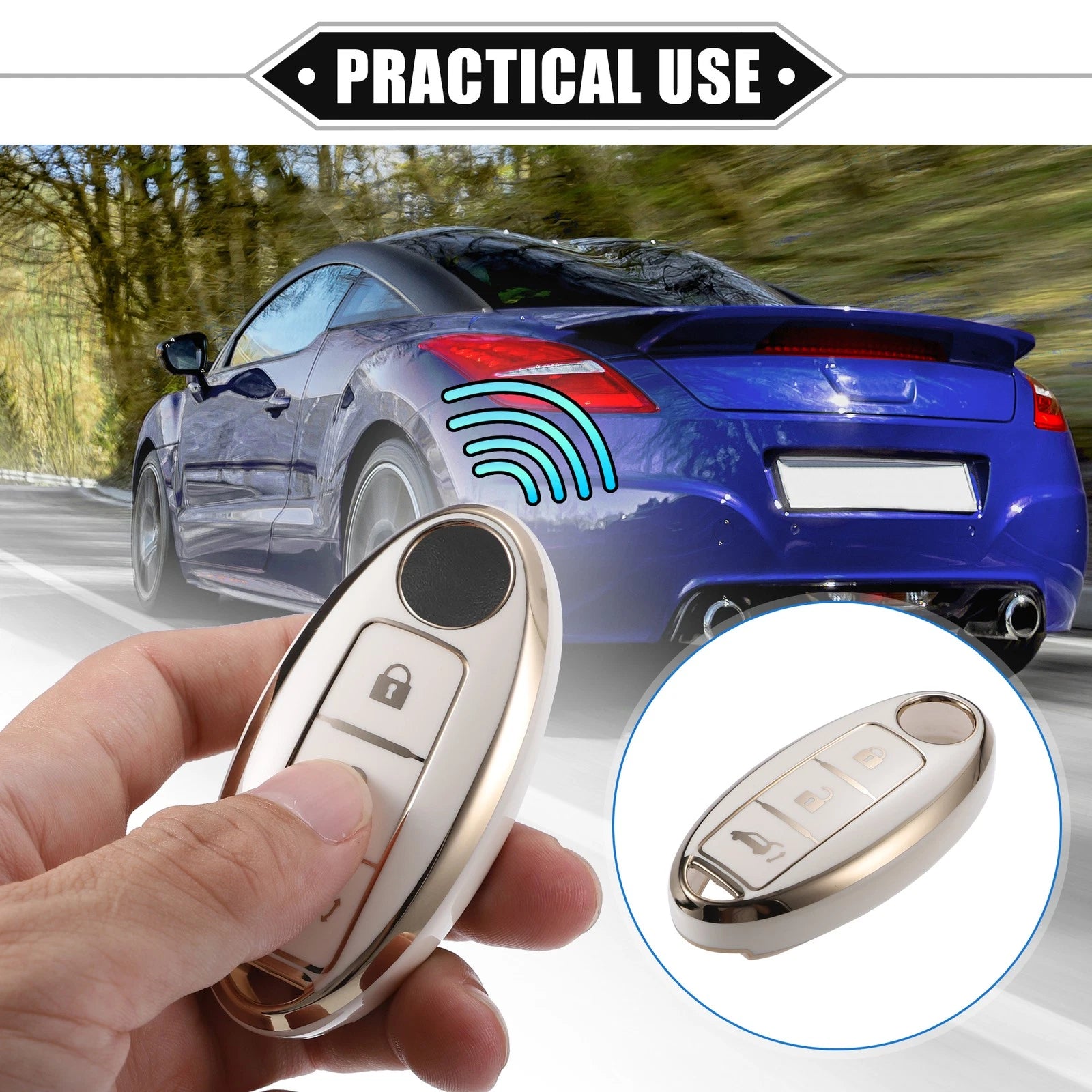 3 Button Keyless Key Fob Shell Cover Case for Nissan Altima Rogue (2013–2023)