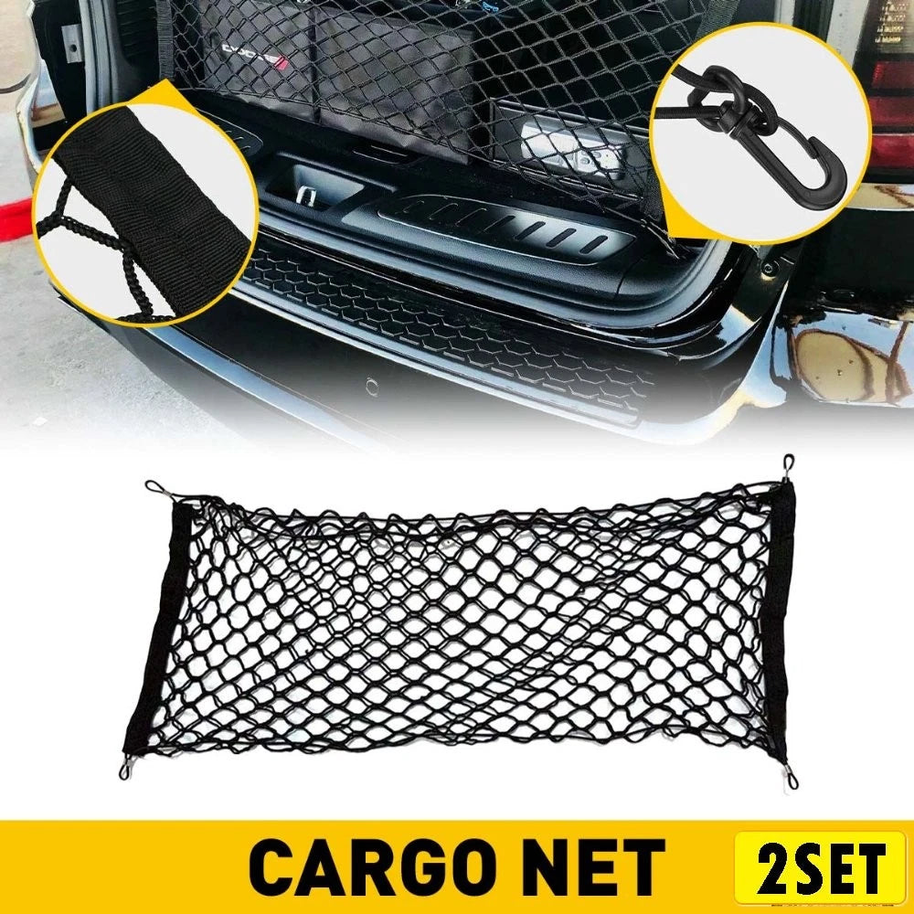 Set of 2 Cargo Envelope Nets for Universal Car Interior Accessories