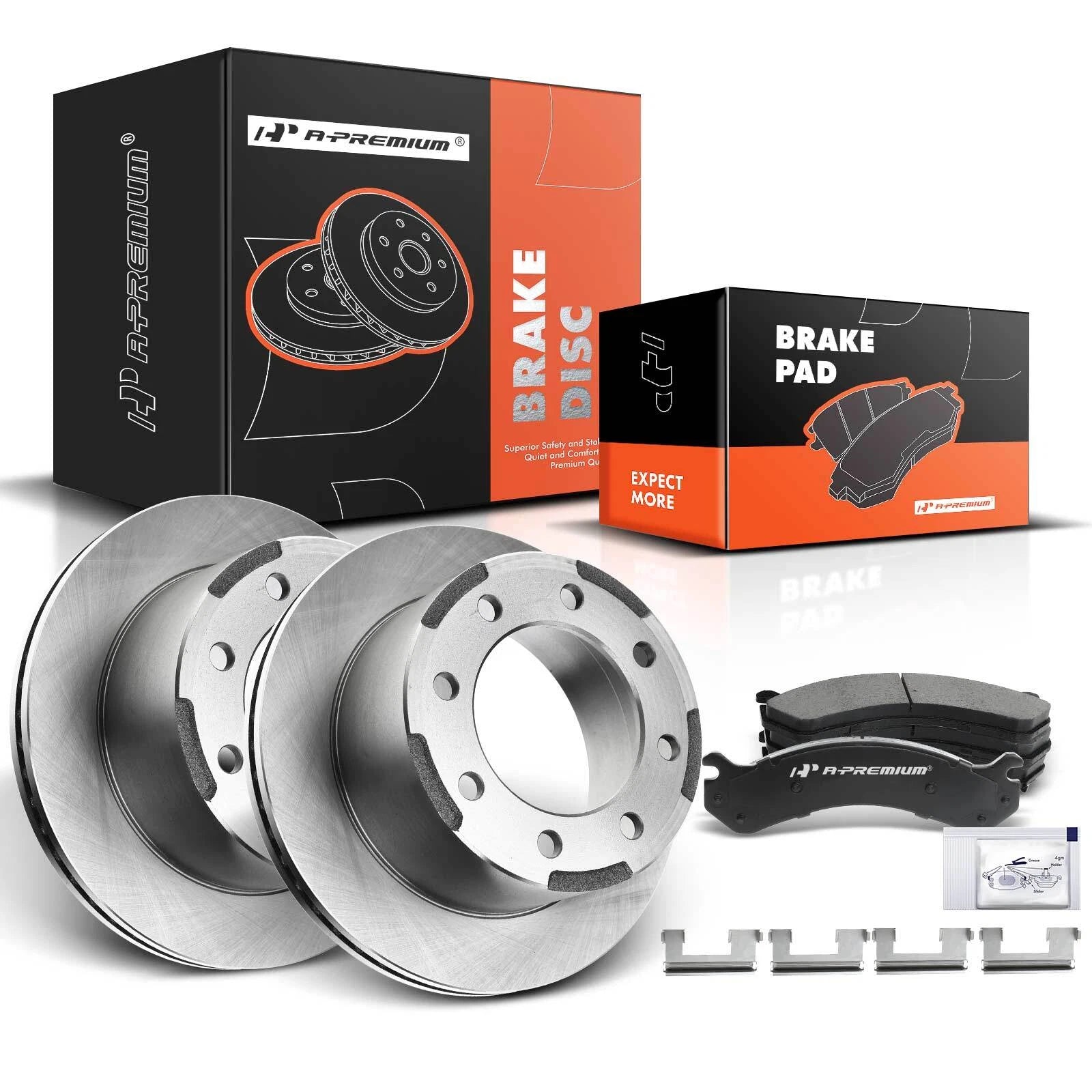 Rear Disc Brake Rotors & Ceramic Pads for Chevy Silverado 3500 (2001–2006)