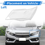 1 Pcs Headlight Lens Cover for Honda Acura (2007–2013) PC Clear