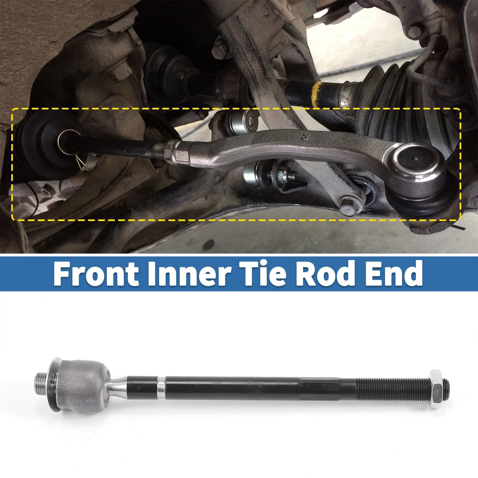 2X Front Inner Tie Rod End Links for Nissan Pathfinder, INFINITI QX60