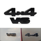 V6 4x4 3D Tailgate Emblem Badge Overlays for Toyota Tacoma, 4Runner, Tundra