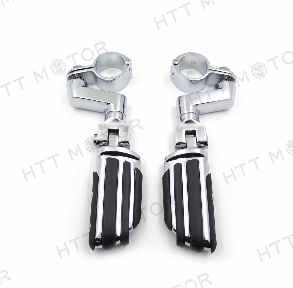 Flame Foot Peg Clamps 1.5" for Harley Sportster 883 1340 XL1200 (1986–2023)