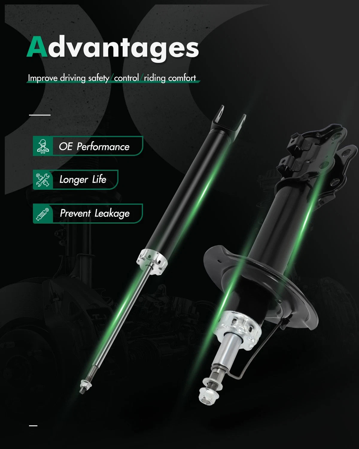 Set of 4 Struts Shocks Absorbers for Hyundai Sonata (2011)