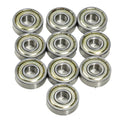 Set of 10 Skateboard Bearings 608 ZZ Steel