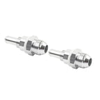 8AN Male Flare Bulkhead to 3/8" Hose Barb Fuel Tank Fittings (Universal) 2 Pcs