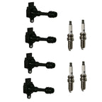Set of 4 Ignition Coils & Iridium Spark Plugs for Nissan Sentra (2001–2006)
